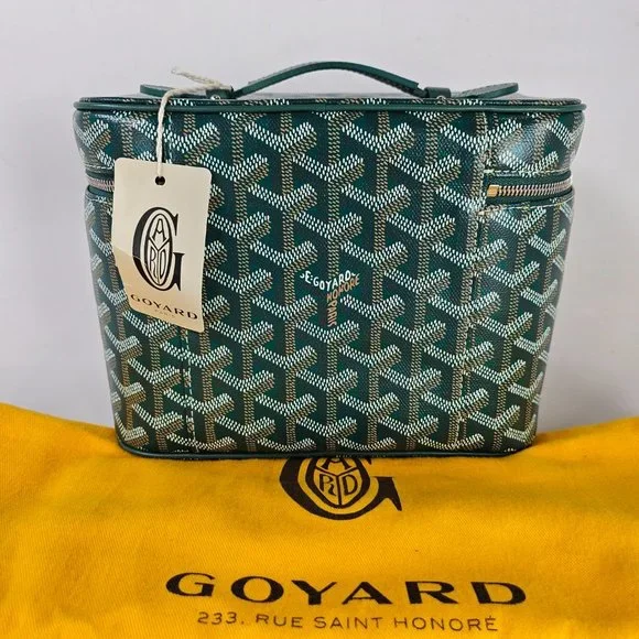 SOLD Goyard Goyardine Muse Vanity Case Green - Picture 2 of 6